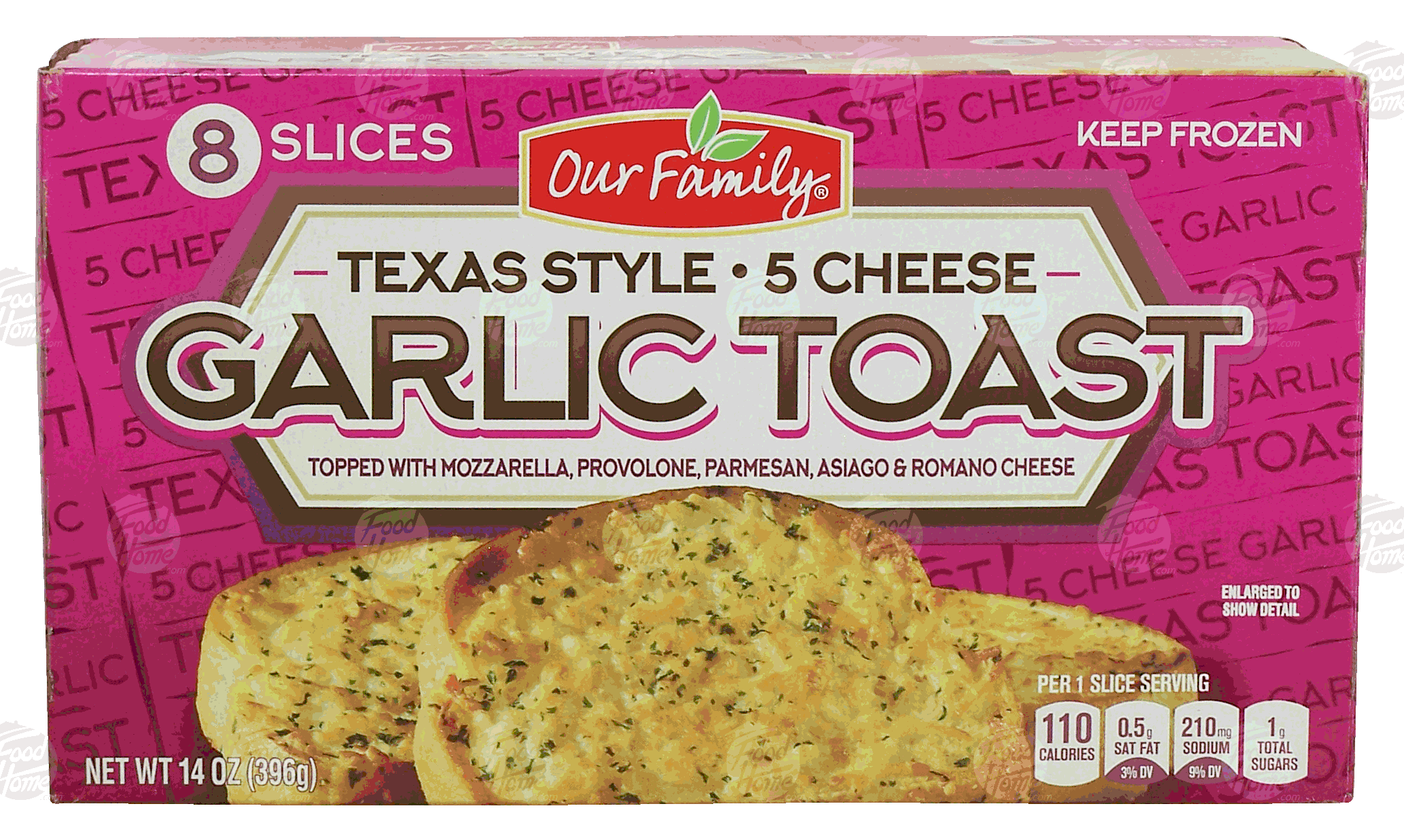 Our Family Texas Style garlic toast, 5 cheese, 8-slices Full-Size Picture